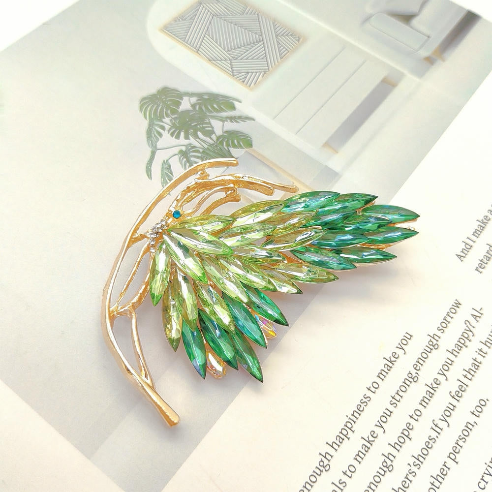 Green Butterfly Brooch Vintage Pin | Unisex