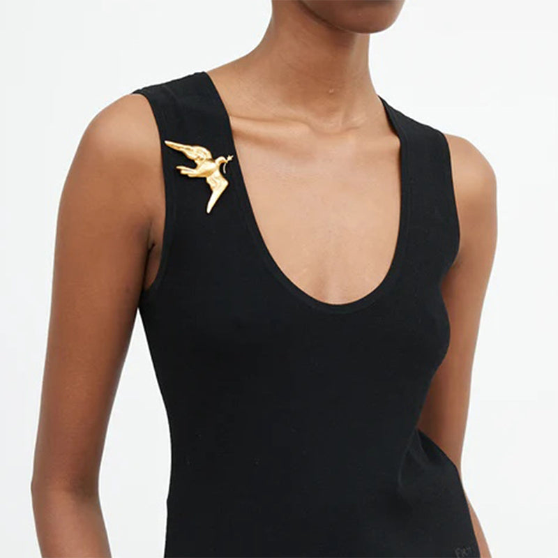 Vintage Dove Peace Brooch | Stainless Steel Elegant Lapel Pin