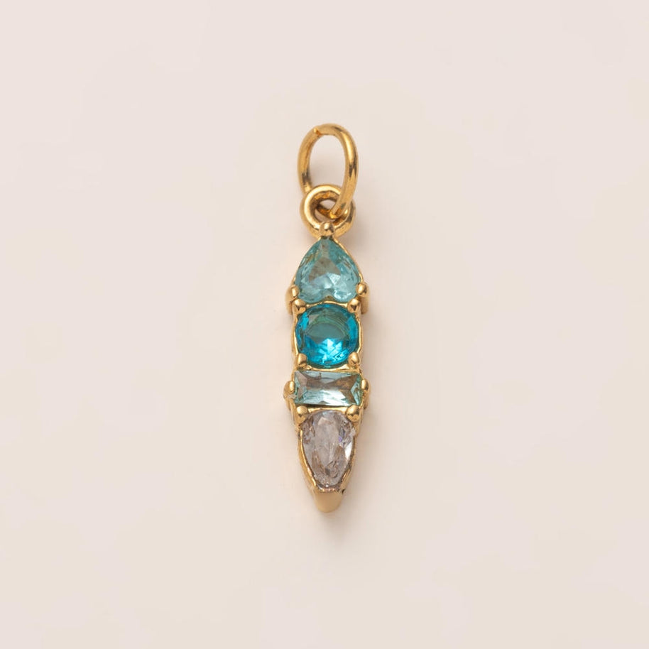 DIY 12 Months Birthstone Zircon Pendant 18K Gold JX24111602M