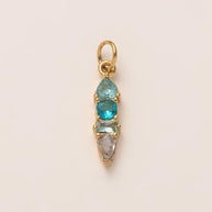 DIY 12 Months Birthstone Zircon Pendant 18K Gold JX24111602M