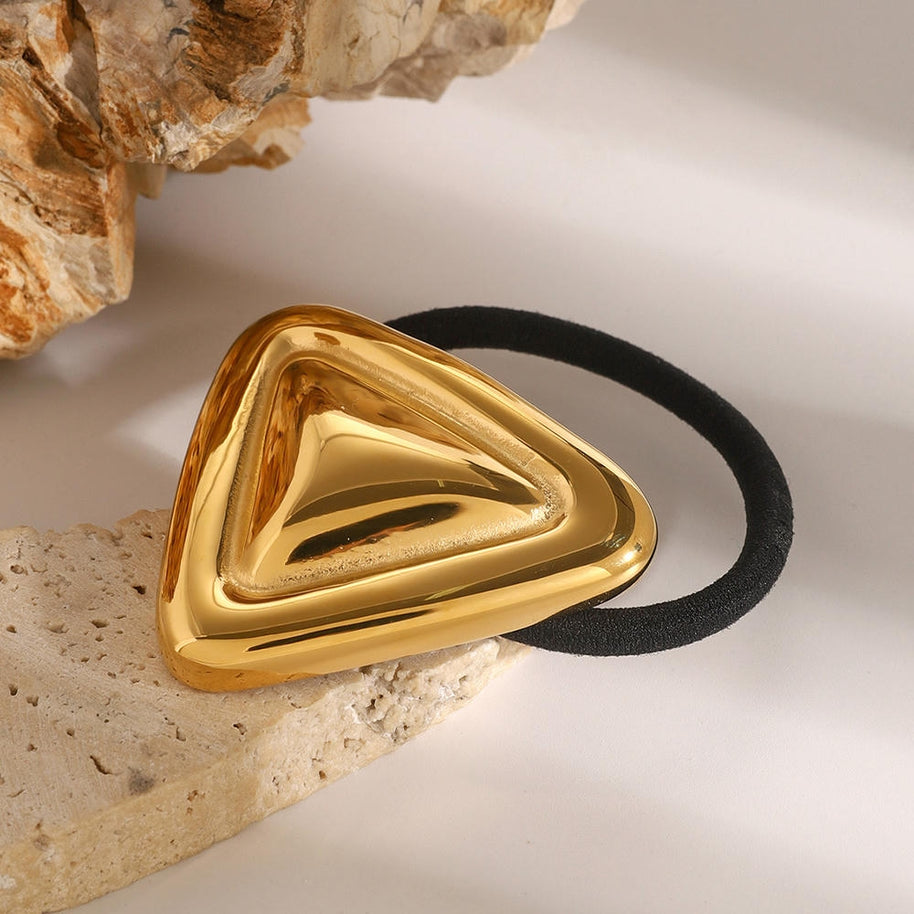 Geometric Triangle Hair Tie Stainless Steel Band JXH2408009