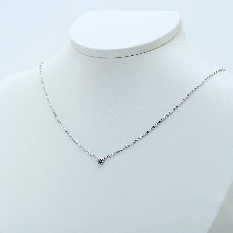Sterling Silver Bezel Necklace