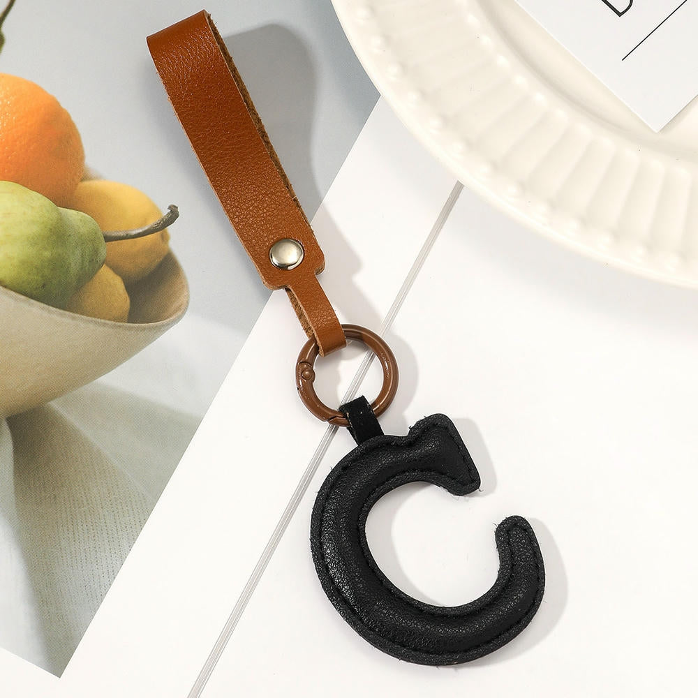 Letter Keychain | Leather Alphabet Pendant | Amazon Gift