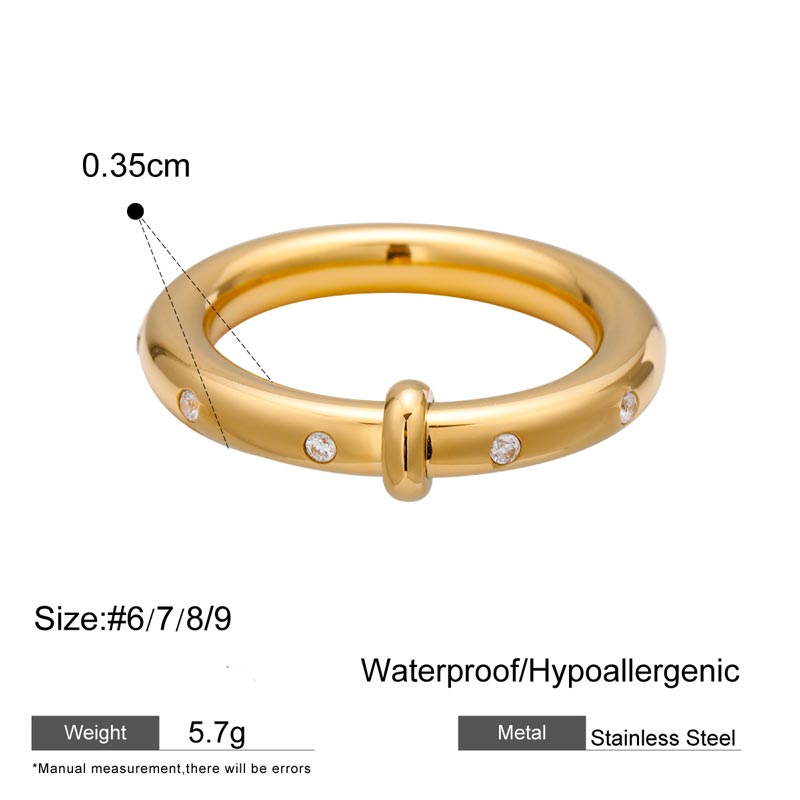 Gold Plated Stainless Steel Ring Band