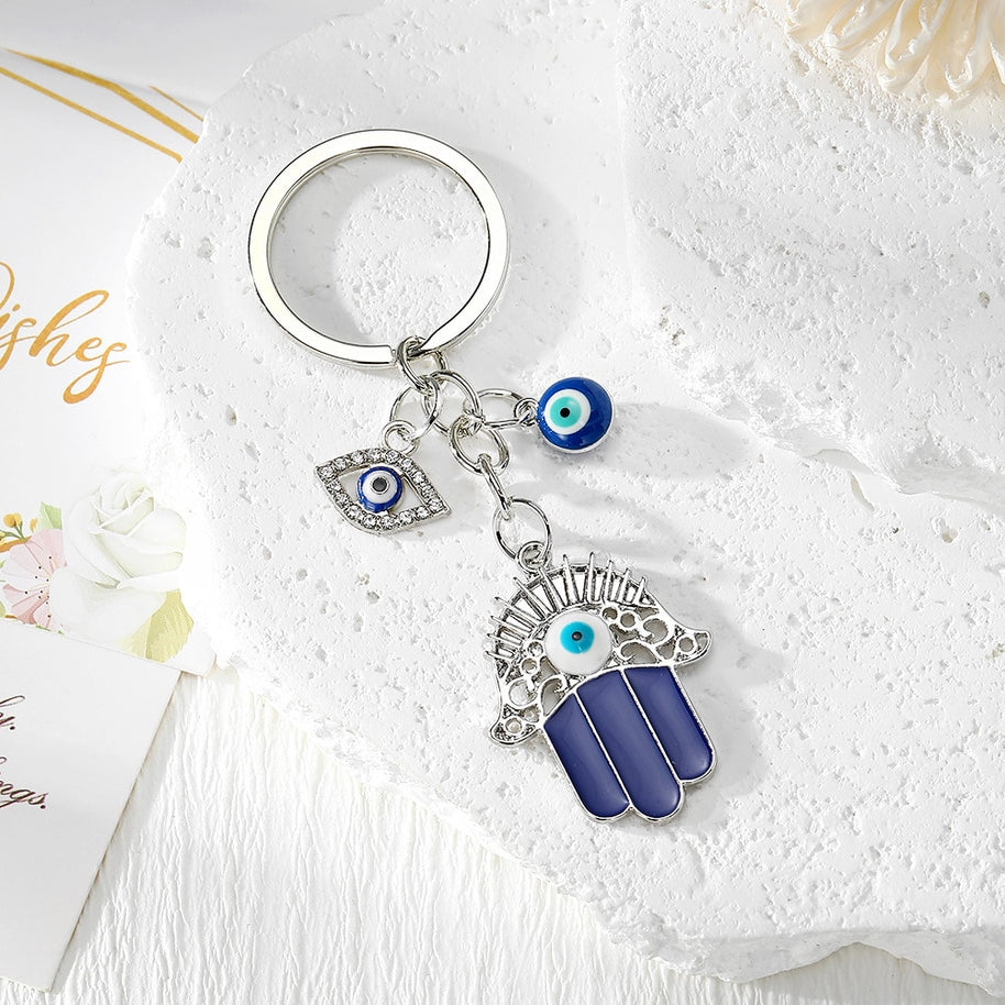 Evil Eye Keychain | Turkish Blue Charm | Drop Pendant