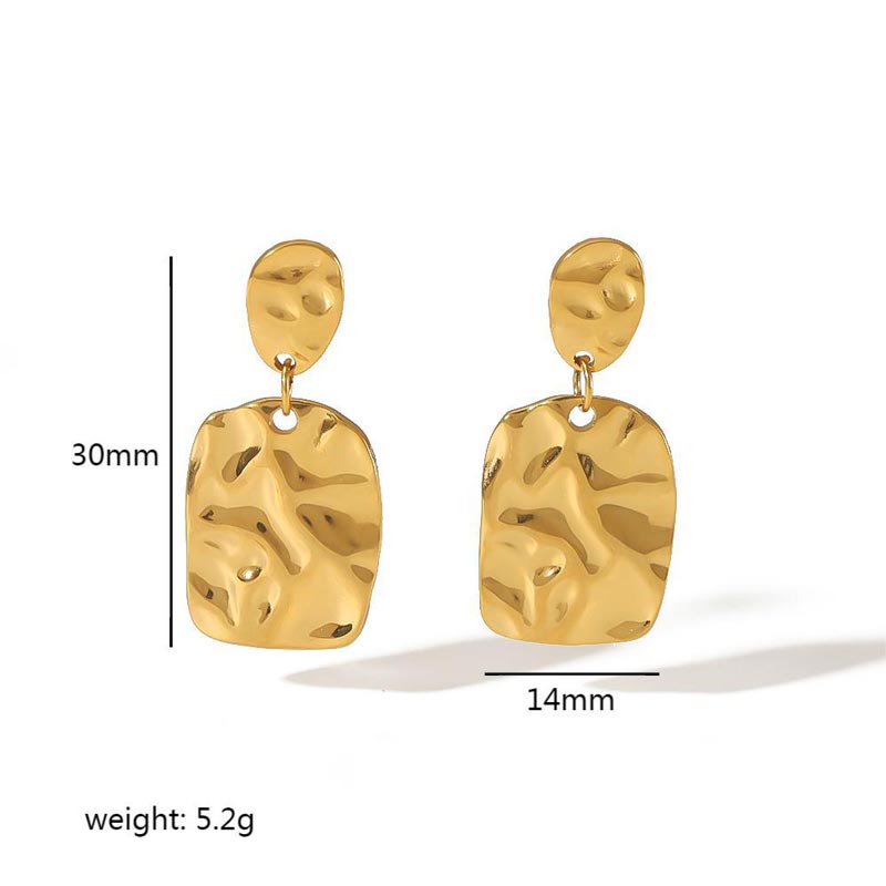 Textured Drop Earring