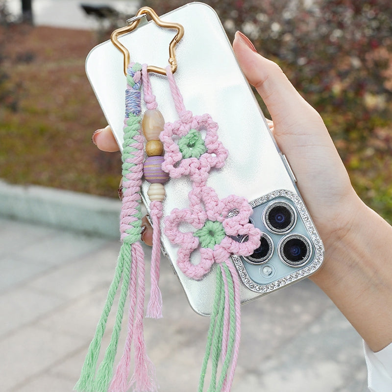 Cotton Spring Tassel Keychain Handmade Woven Fashion Gift