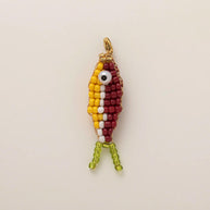 Colored Fish Shoe Charm 14K Gold Plated Copper JX26041241GK