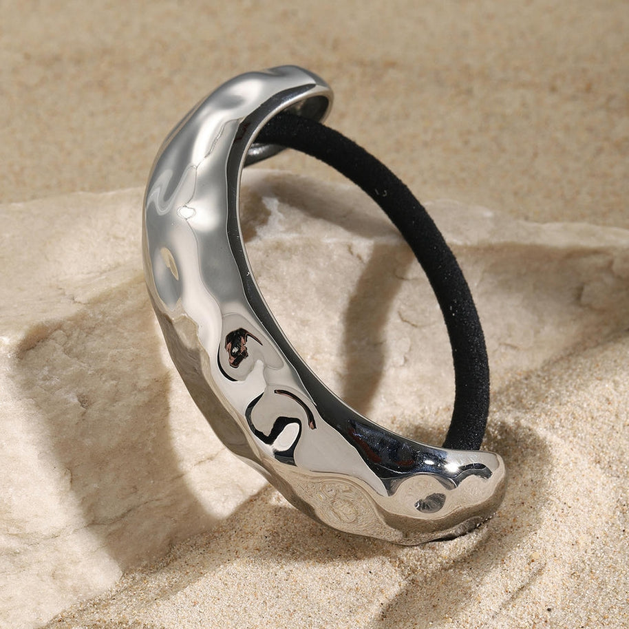 Luxury Hair Tie Stainless Steel Scrunchie JXH2403002