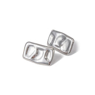 Textured Rectangle Stud Earring