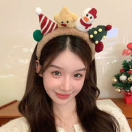 Plush Reindeer Headband | Fluffy Christmas Tree Hair Clip