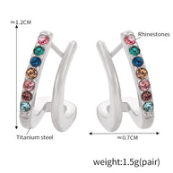 Two Row C Stud Earring JMF1620