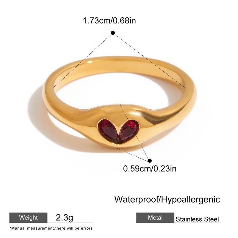 Heart CZ Ring