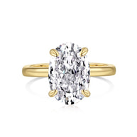 Oval  Ice Flower Cut CZ Wedding Ring JDY120849