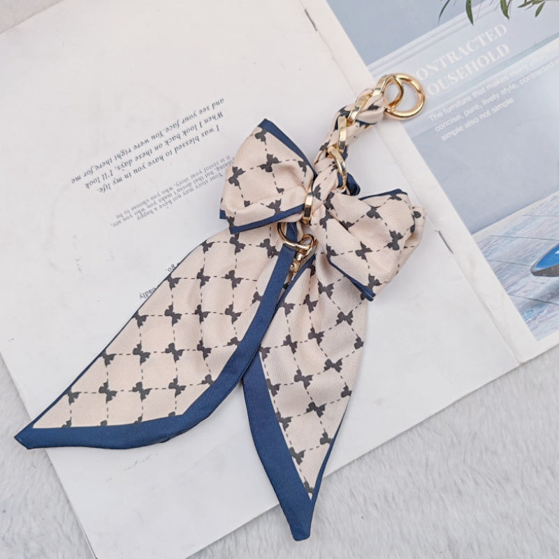 Scarf Keychain | Hand-Woven Bag Charm & Chain Extender