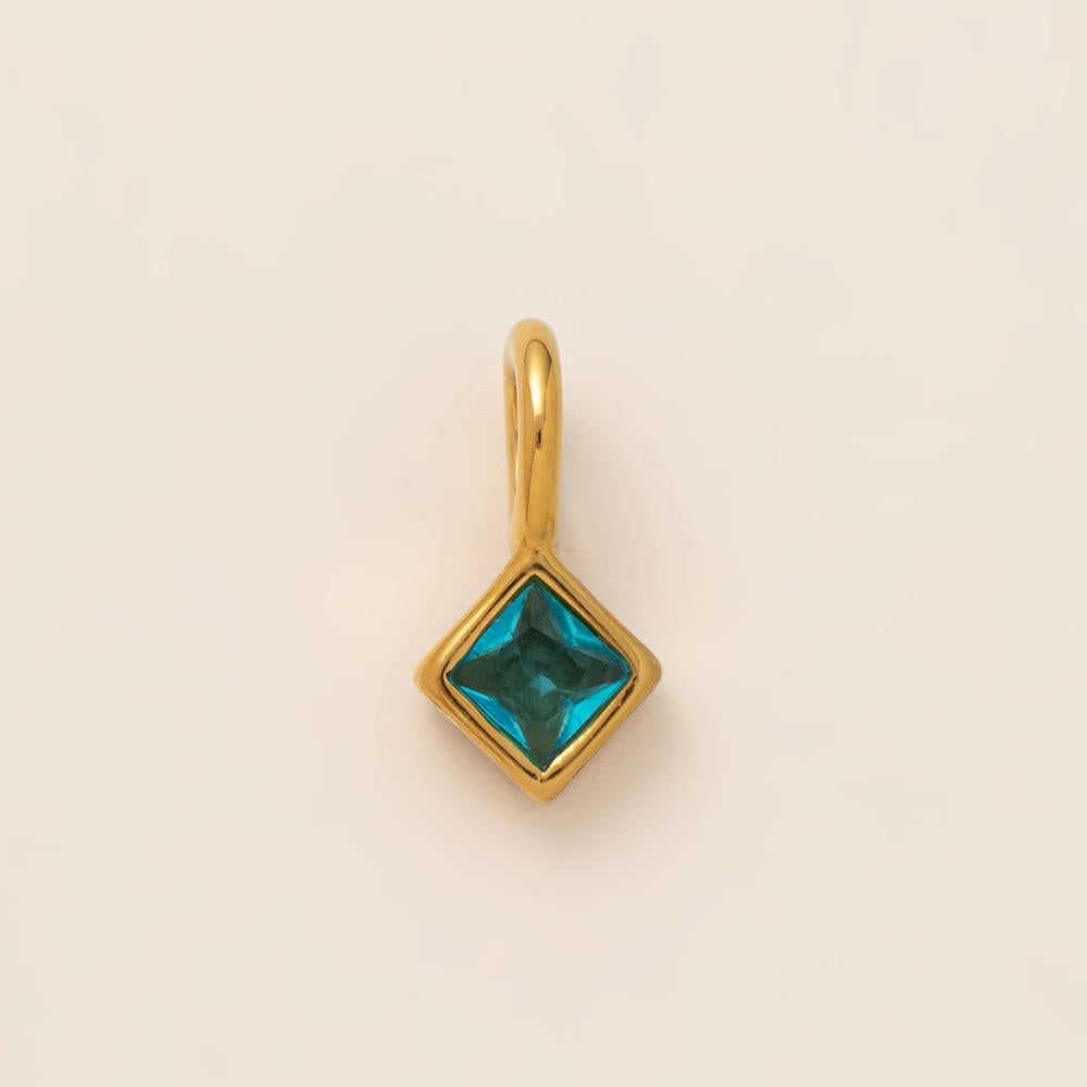 Multi Shape 12 Birthstones Pendant Gold Plated DIY JX061404M