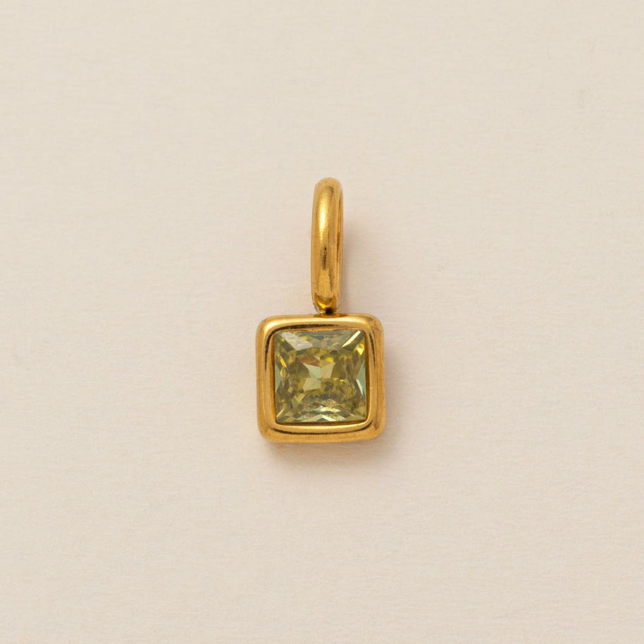 European Colorful 12 Birthstones Pendant Zircon DIY Charm