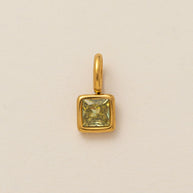 European Colorful 12 Birthstones Pendant Zircon DIY Charm