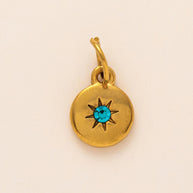 European 12 Months Birthstone Sun Zircon Pendant JX24110506M