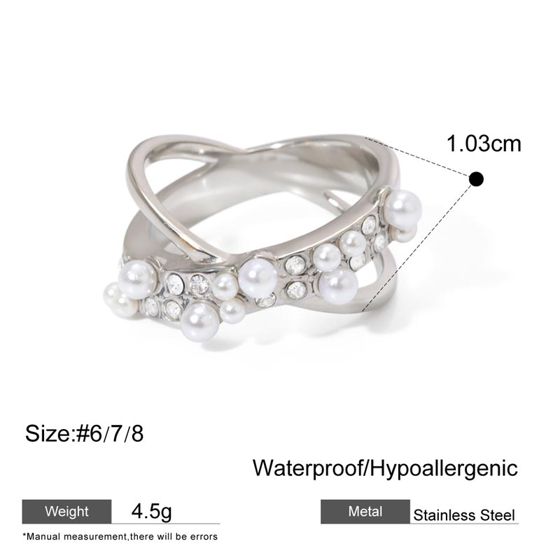 Pearl Cross Ring