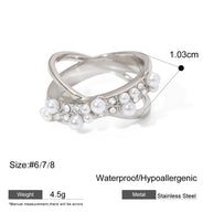 Pearl Cross Ring