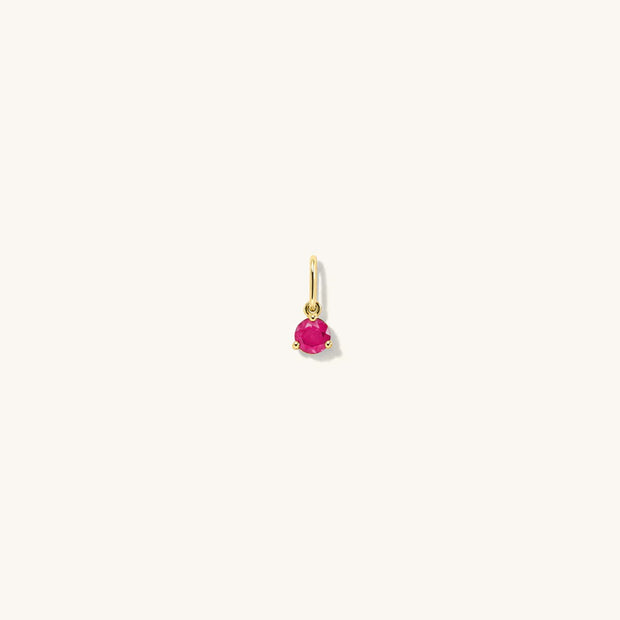 4mm Red Agate Birthstone Charm