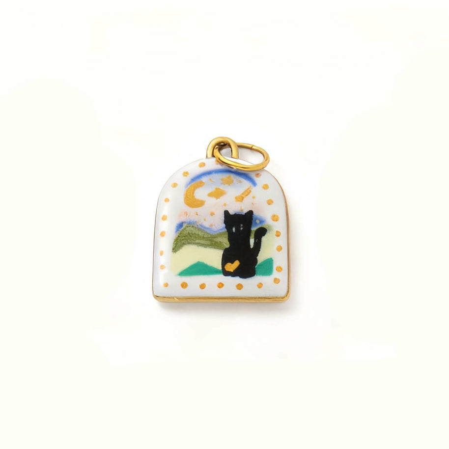 Heart Series Enamel Charm Stainless Steel Colorful DIY