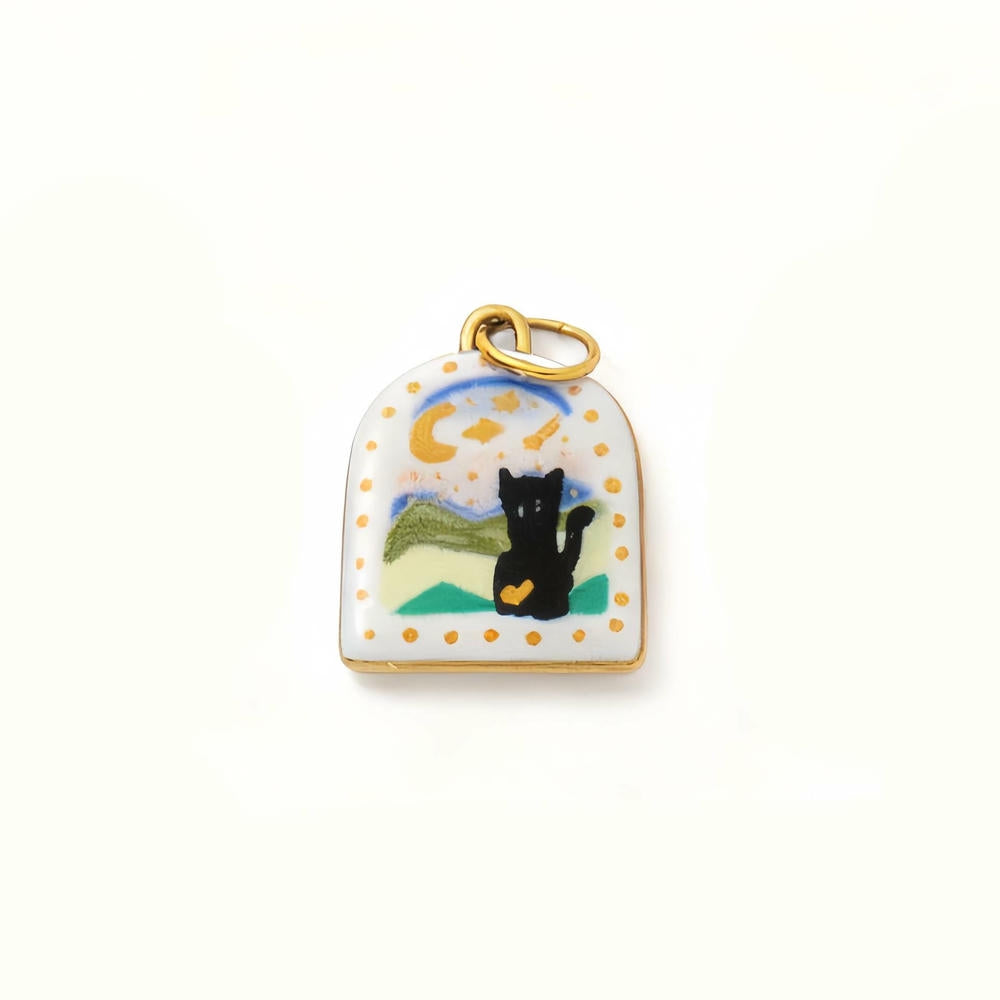 Heart Series Enamel Charm Stainless Steel Colorful DIY