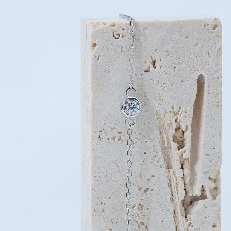 Sterling Silver Bezel Bracelet