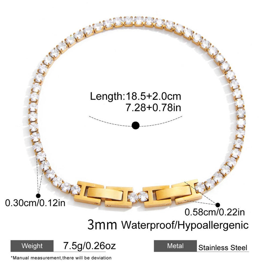 Tennis Bracelet | Zircon Luxury | Stainless Steel Women's