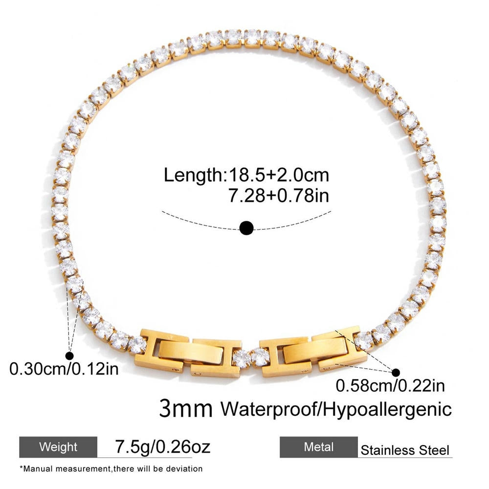 Tennis Bracelet | Zircon Luxury | Stainless Steel Women's