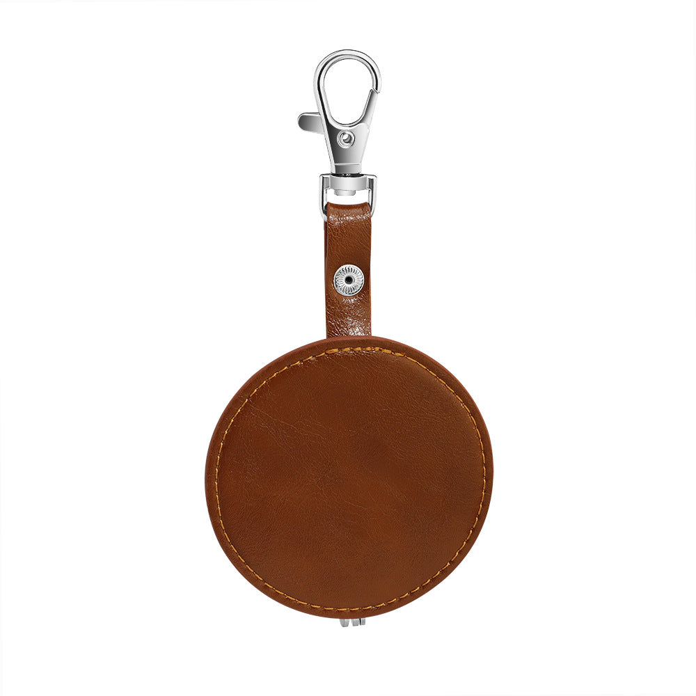 Leather Keychain | Round Bag Charm | Unisex DIY