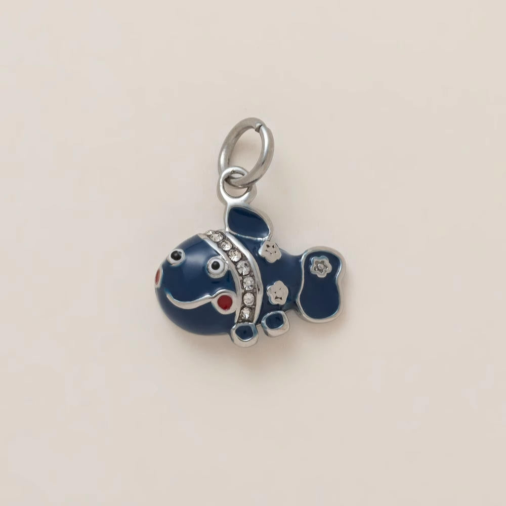 DIY Sea Creatures Pendant Steel 18K Gold Plated Women