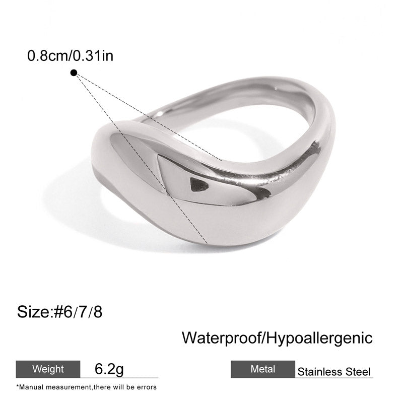 Bold Wave Ring