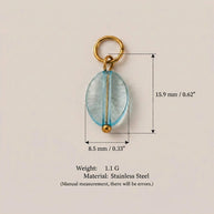 Vintage Gemstone Crystal Stainless Steel DIY Pendants Charm