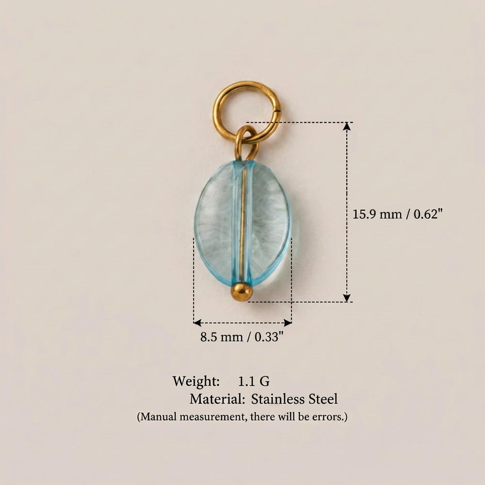Vintage Gemstone Crystal Stainless Steel DIY Pendants Charm