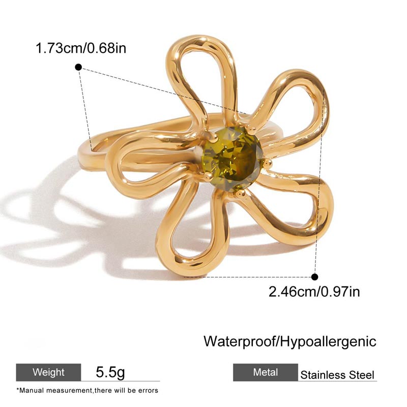 Minimalist Flower Shaped Ring