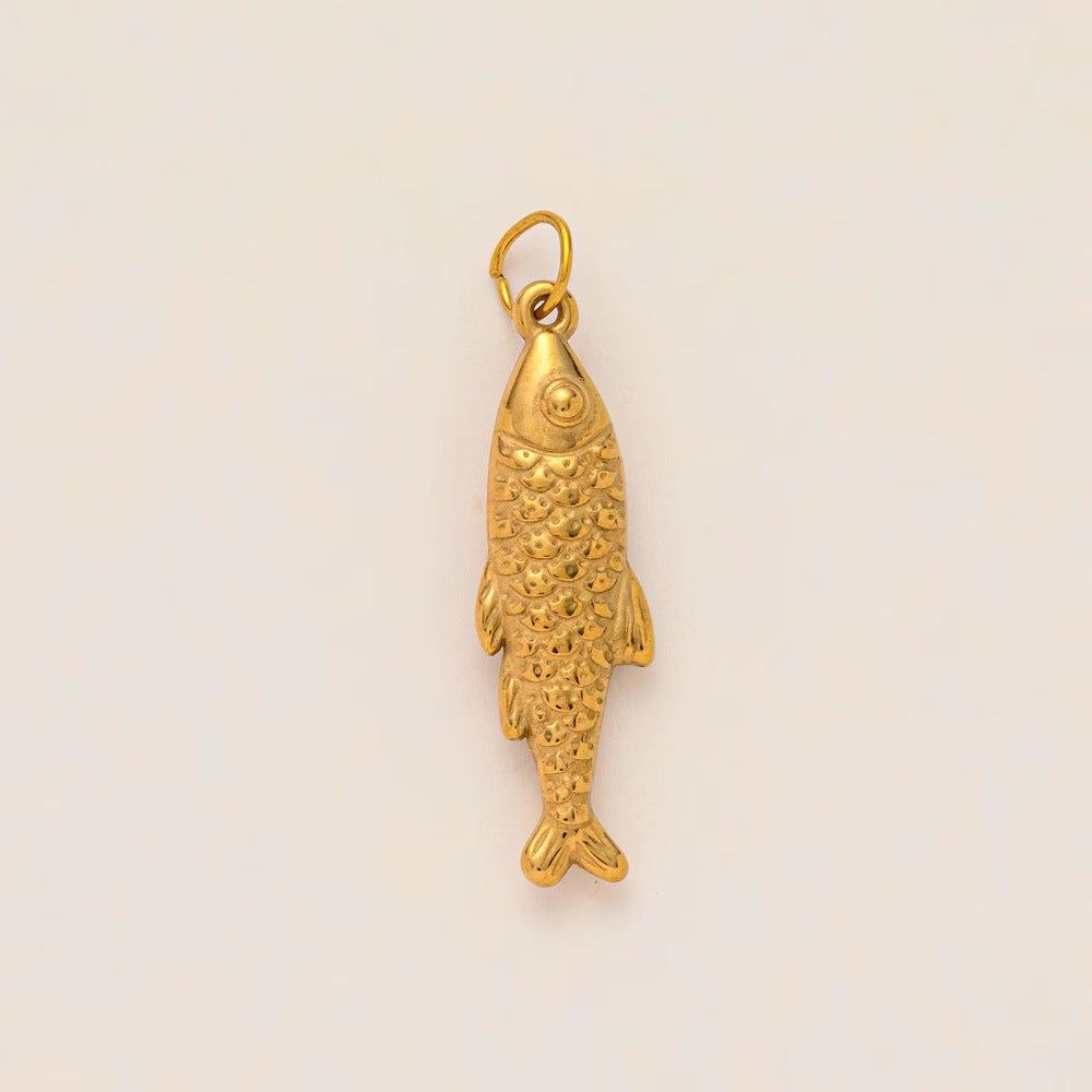 Fashion Simple Ocean Beach Pendant Steel 18K Gold Plated