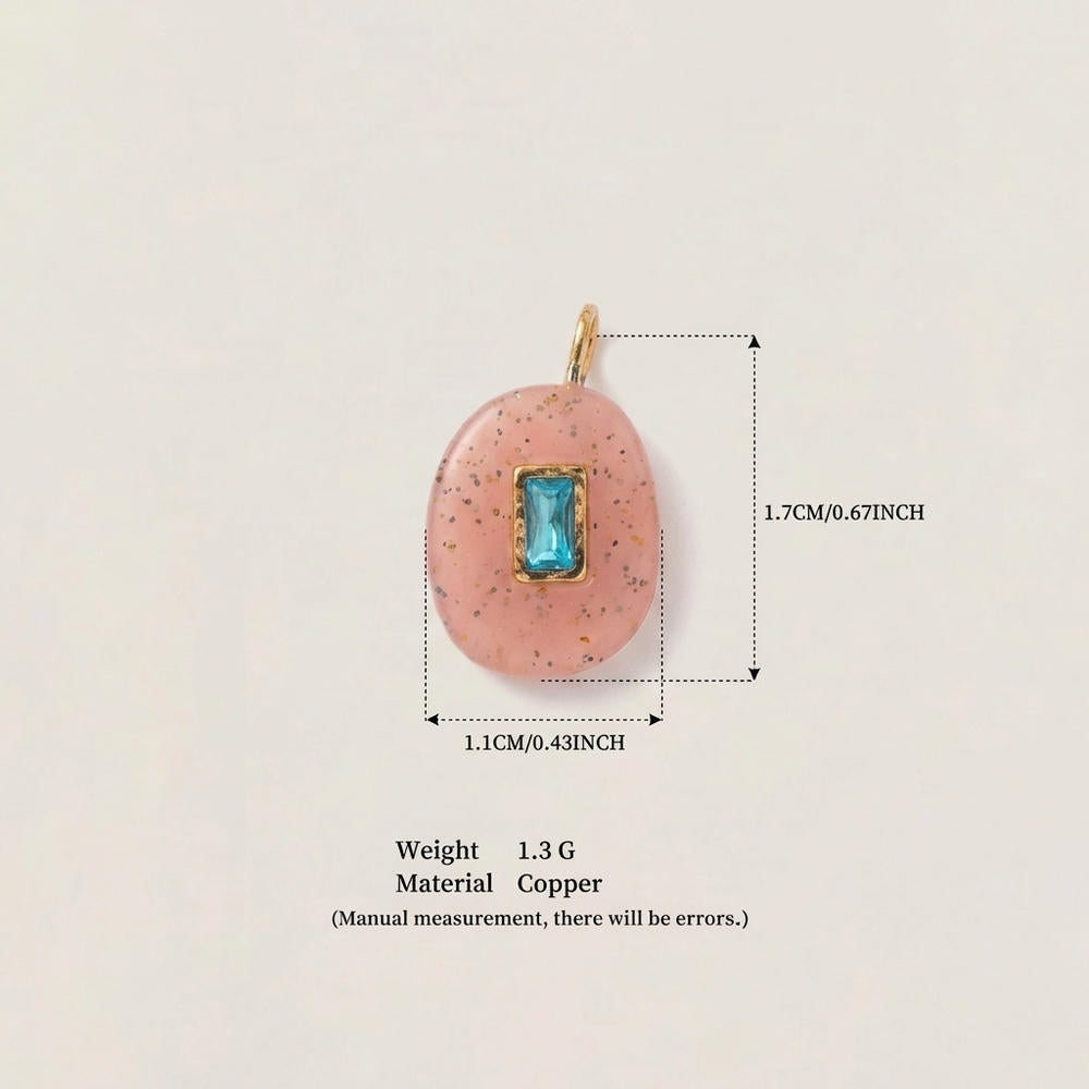 Glass Zircon DIY Pendants Dopamine Colorful Birthstone Charm