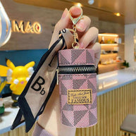 Lipstick Bag Keychain | Mini Cylinr Pouch | PVC Wallet