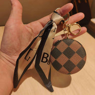 Vintage Leather Pouch | Keychain Bag | Face Mirror Holr