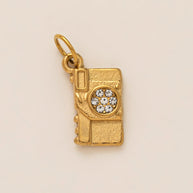Bear Earphone Shoe Buckle 18K Gold Steel JX26041252GK