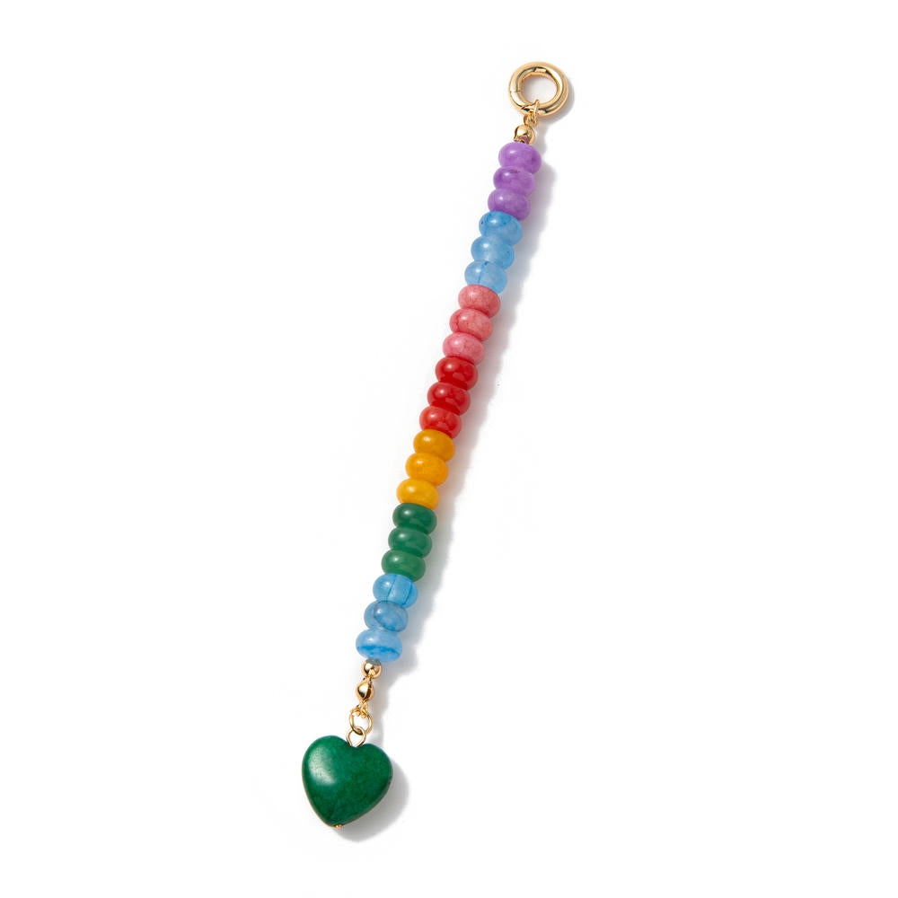 Sweet Titanium Steel Colorful Beaded Keychain Bag Charm DIY