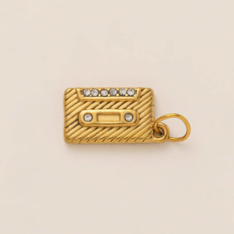 Bear Earphone Shoe Buckle 18K Gold Steel JX26041252GK