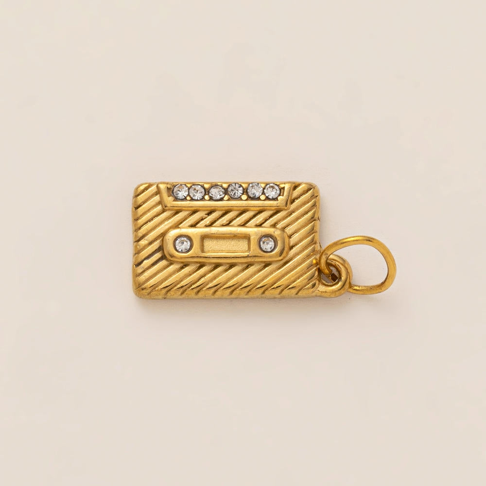 Bear Earphone Shoe Buckle 18K Gold Steel JX26041252GK