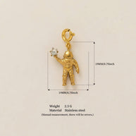 Stainless Steel Trendy Design Valentine Zircon Pendant