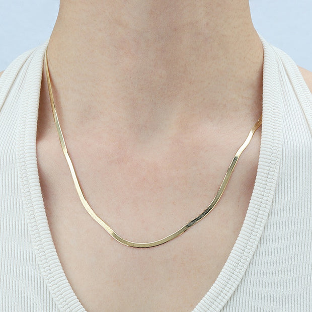 2.5mm Herringbone Chain Necklace