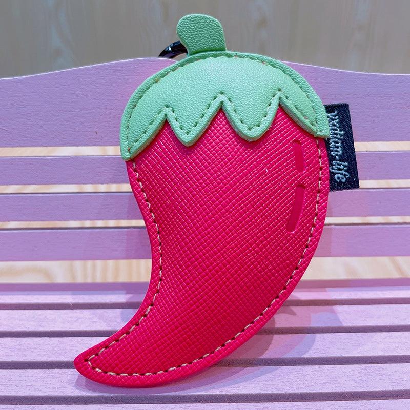 Carrot Keychain | Leather Vegetable Charm | Cute Gift