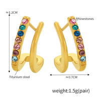 Two Row C Stud Earring JMF1620