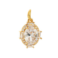 Stainless Steel Adjustable Charm 12 Birthstones Pendant